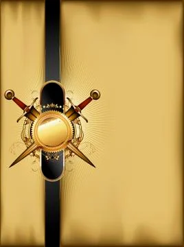 Ornate frame with arms Stock-Illustration