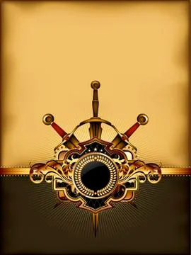 Ornate frame with arms Stock-Illustration