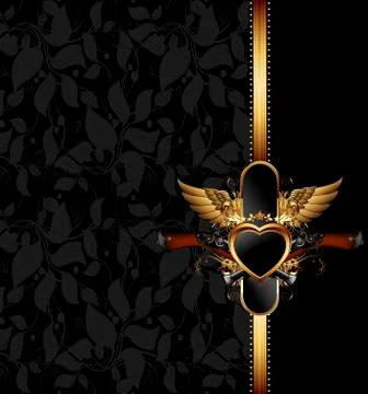 Ornate frame with arms Stock Illustration