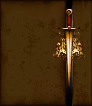 Ornate frame with arms Illustrazione stock