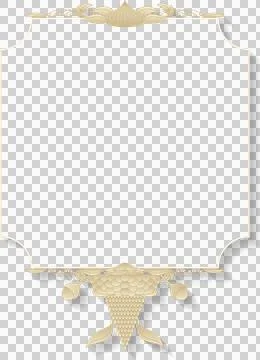 Ornate frame is featuring scrollwork and grape cluster in 3D render on Illustrazione stock