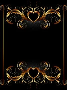 Ornate frame with heart Stock Illustration
