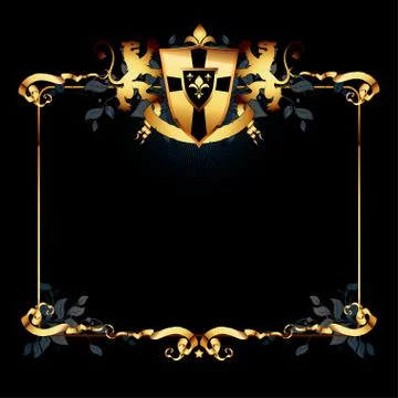 Ornate frame Stock Illustration