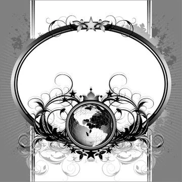 Ornate frame Stock Illustration