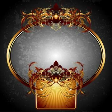 Ornate frame Stock Illustration