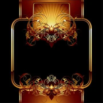 Ornate frame Stock Illustration