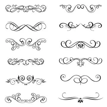 Ornate frames and scroll elements. Stock Illustration