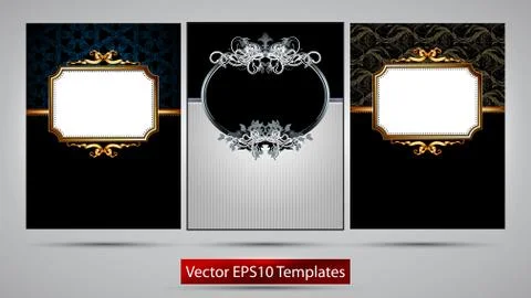 Ornate frames Stock Illustration