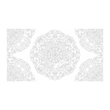 Ornate geometric abstract square pattern mandala tile design element Stock Illustration