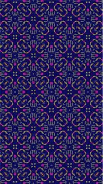 Ornate geometric pattern and abstract colored background Illustrazione stock