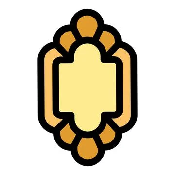 Ornate geometric pattern with bold outline design Stock Illustration