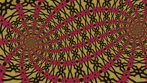 Ornate geometric wide pattern and artfully abstract multicolored background Stock Illustration