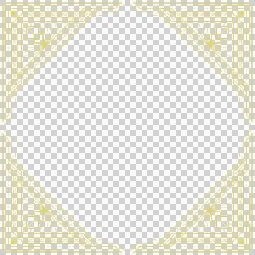 Ornate gold border frame is showcasing art deco filigree corner motifs, Stock Illustration