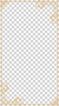 Ornate gold frame is displaying vector filigree scrollwork on transparent Illustrazione stock