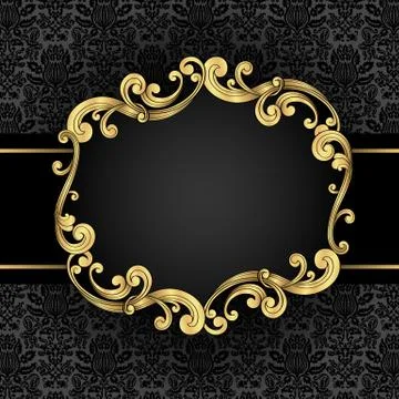Ornate Gold Frame Stock Illustration