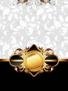 Ornate golden frame Stock-Illustration