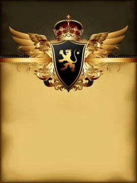 Ornate golden frame Stock-Illustration