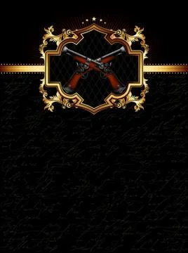 Ornate golden frame Stock Illustration