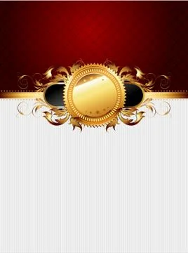 Ornate golden frame Illustrazione stock