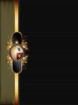 Ornate golden frame Stock Illustration