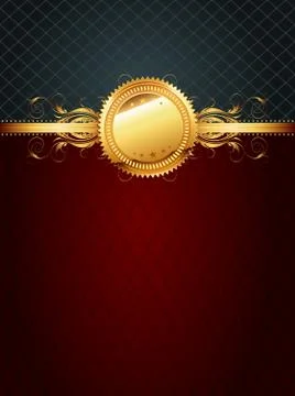 Ornate golden frame Stock Illustration