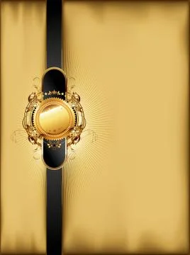 Ornate golden frame Illustrazione stock