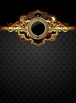 Ornate golden frame Illustrazione stock