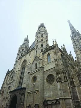 Ornate gothic cathedral tower Stock Photos