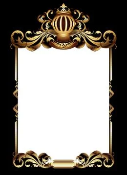 Ornate heraldic frame Stock Illustration