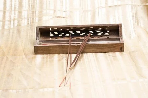 Ornate incense box Stock Photos