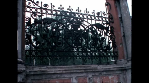 Ornate Iron Gate Stock Footage 278360477