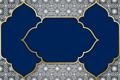 Ornate Islamic Arched Frames Elements Set Elegant Decorative Arch Collection Ilustração Stock