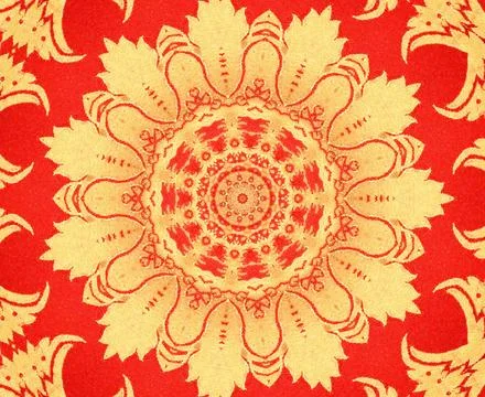 Ornate kaleidoscope pattern creating abstract radial mandala design Stock Photos