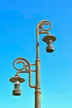 Ornate lamp posts Foto stock
