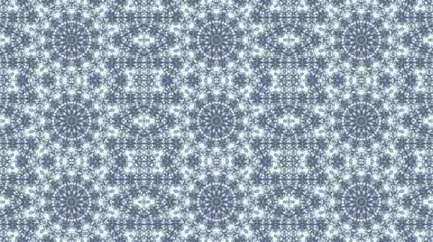 Ornate light blue kaleidoscopic pattern with three lines of fantasy rings. Vídeos de archivo 47055627