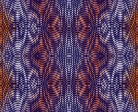 Ornate linear vector background with optical illusion of lines. Illustrazione stock