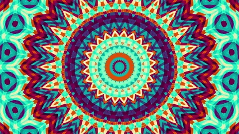 Ornate mandala loop background. Round transforming ornament. Seamless looping Stock Footage 248652688