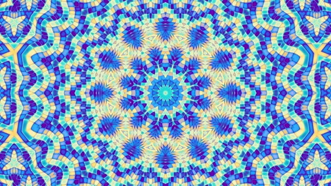 Ornate mandala loop background. Seamless Multicolor Kaleidoscope Flower Stock Footage 337137398