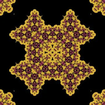 Ornate mandala. Seamless geometric pattern design. Vintage elements texture. Illustrazione stock