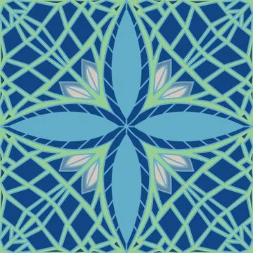 Ornate Mint Pattern Stock Illustration