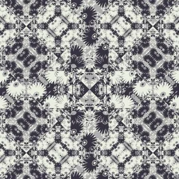 Ornate Patchwork Seamless Pattern Illustrazione stock