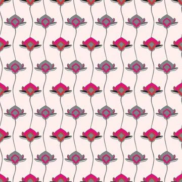 ORNATE PATTERN WITH FLORAL ELEMENTS Stock Illustration