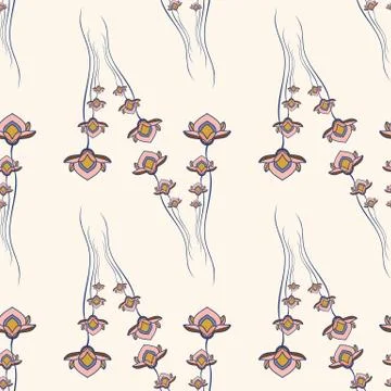 ORNATE PATTERN WITH FLORAL ELEMENTS Stock Illustration