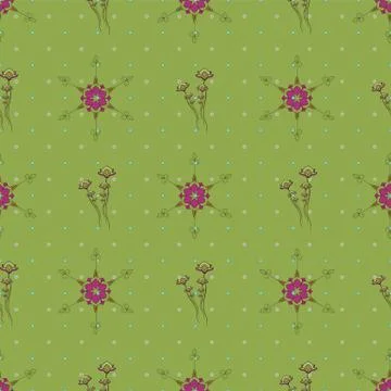 ORNATE PATTERN WITH FLORAL ELEMENTS Stock Illustration