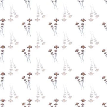 ORNATE PATTERN WITH FLORAL ELEMENTS Illustrazione stock