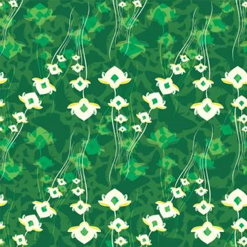 ORNATE PATTERN WITH FLORAL ELEMENTS Stock Illustration