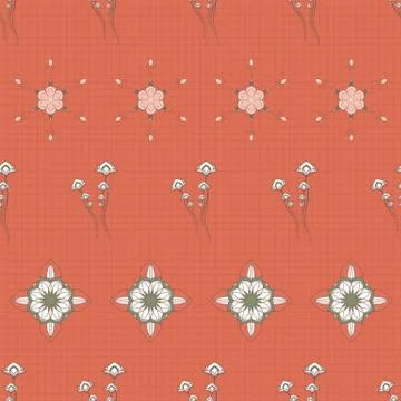 ORNATE PATTERN WITH FLORAL ELEMENTS Stock Illustration
