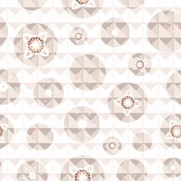 ORNATE PATTERN WITH FLORAL ELEMENTS Illustrazione stock