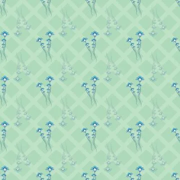 ORNATE PATTERN WITH FLORAL ELEMENTS Stock Illustration