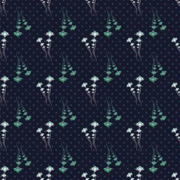 ORNATE PATTERN WITH FLORAL ELEMENTS Illustrazione stock